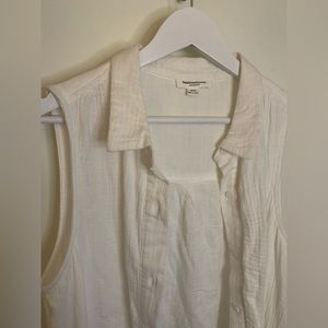 White gauze Beach Lunch Lounge dress | M